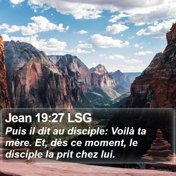 Jean 19:27 LSG Bible Study