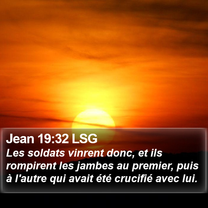 Jean 19:32 LSG Bible Study