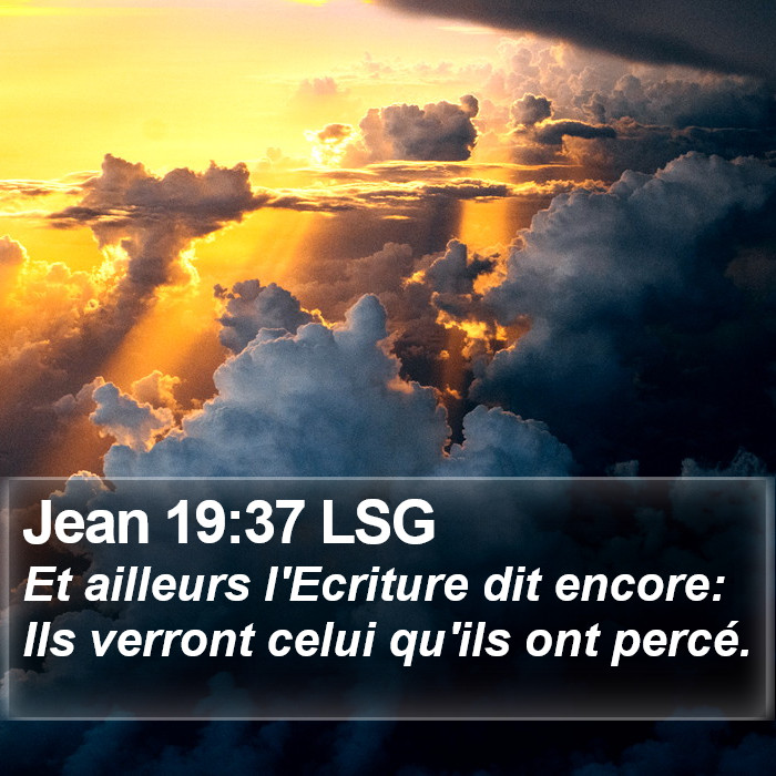 Jean 19:37 LSG Bible Study