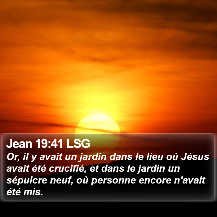 Jean 19:41 LSG Bible Study