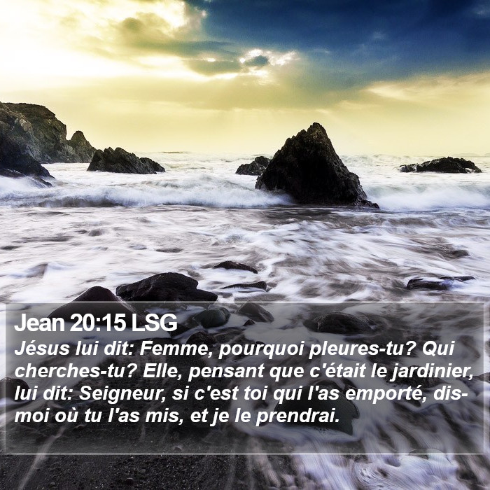 Jean 20:15 LSG Bible Study