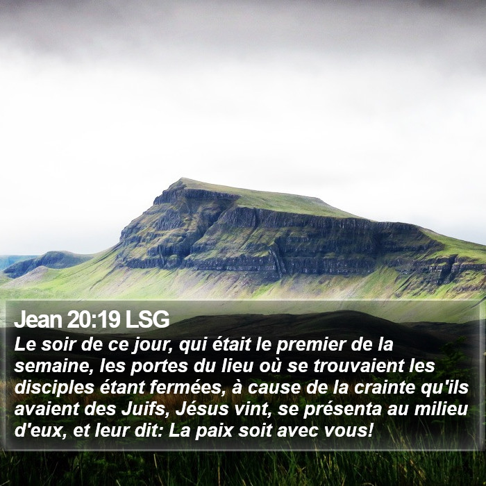 Jean 20:19 LSG Bible Study