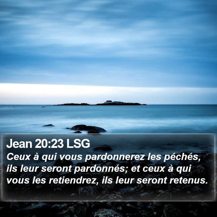 Jean 20:23 LSG Bible Study