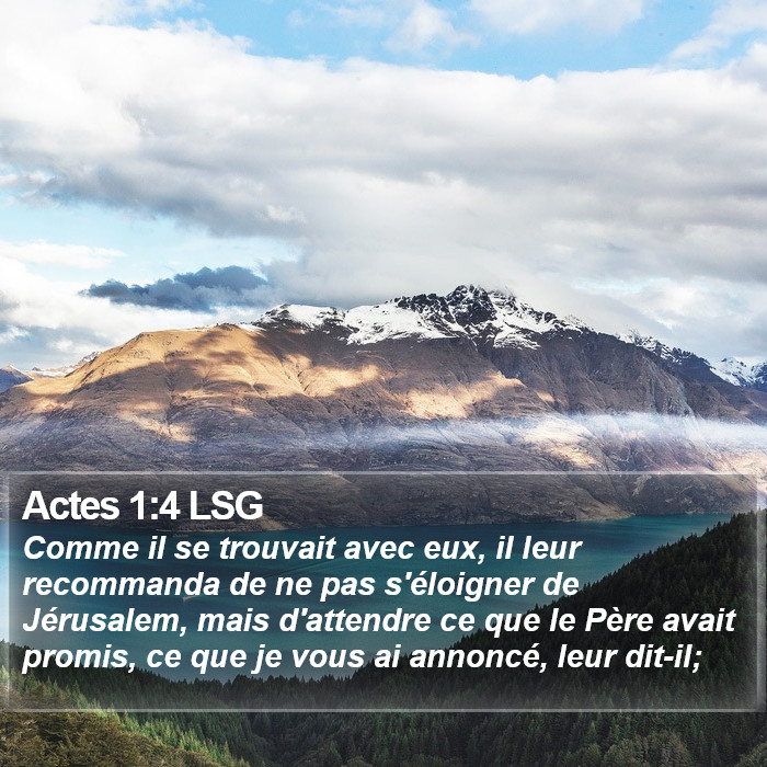 Actes 1:4 LSG Bible Study