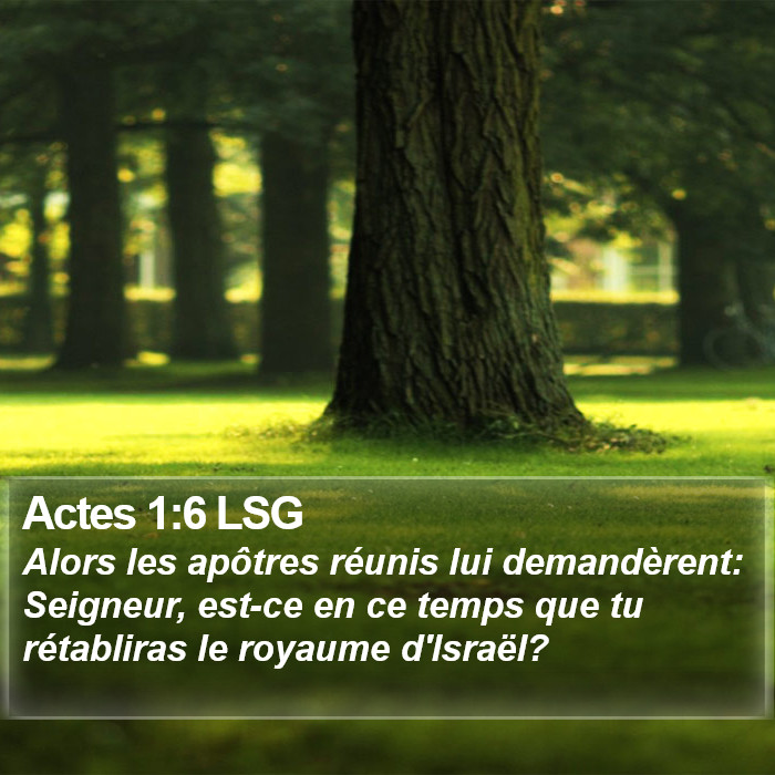 Actes 1:6 LSG Bible Study