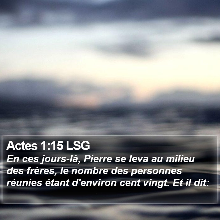 Actes 1:15 LSG Bible Study