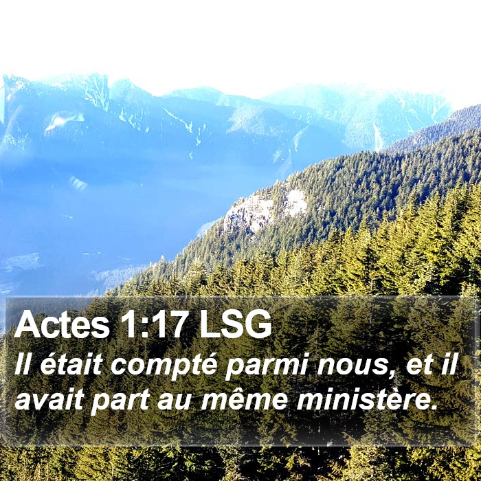 Actes 1:17 LSG Bible Study