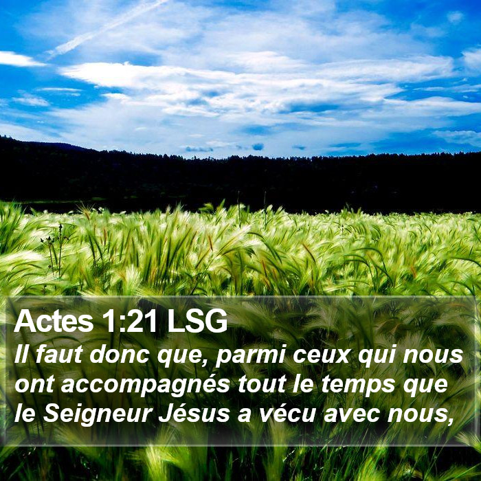 Actes 1:21 LSG Bible Study