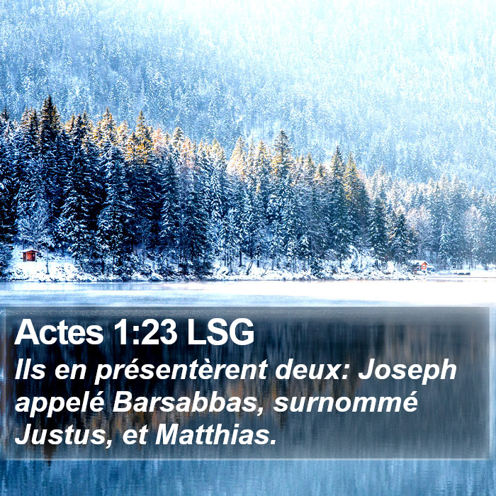 Actes 1:23 LSG Bible Study