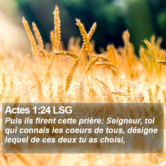 Actes 1:24 LSG Bible Study