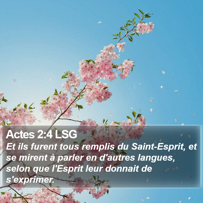 Actes 2:4 LSG Bible Study