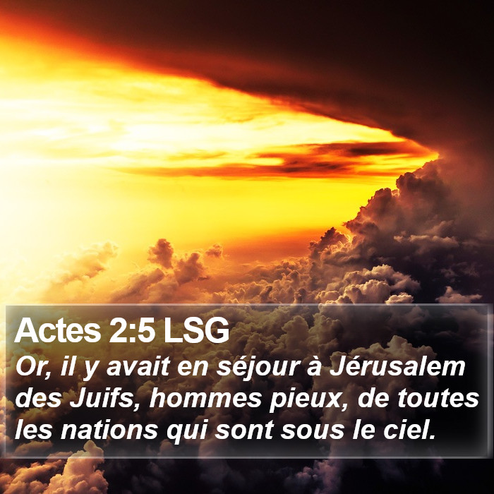 Actes 2:5 LSG Bible Study