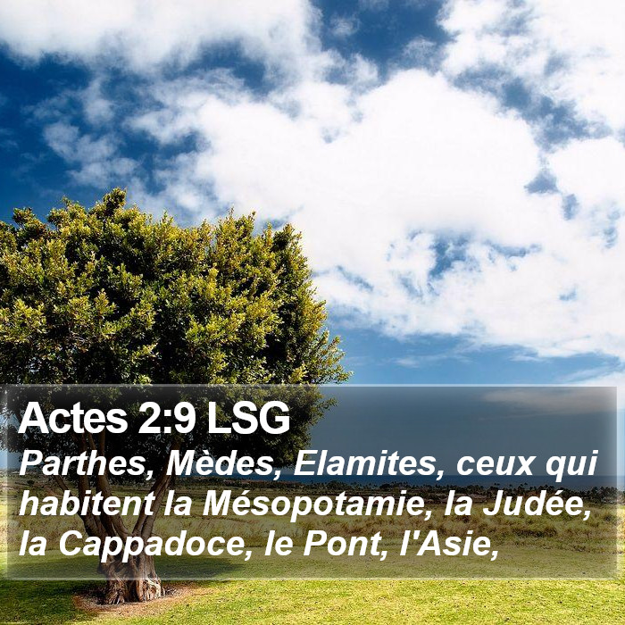 Actes 2:9 LSG Bible Study