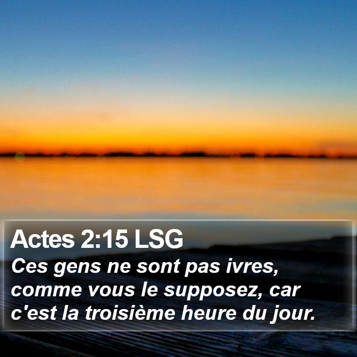 Actes 2:15 LSG Bible Study