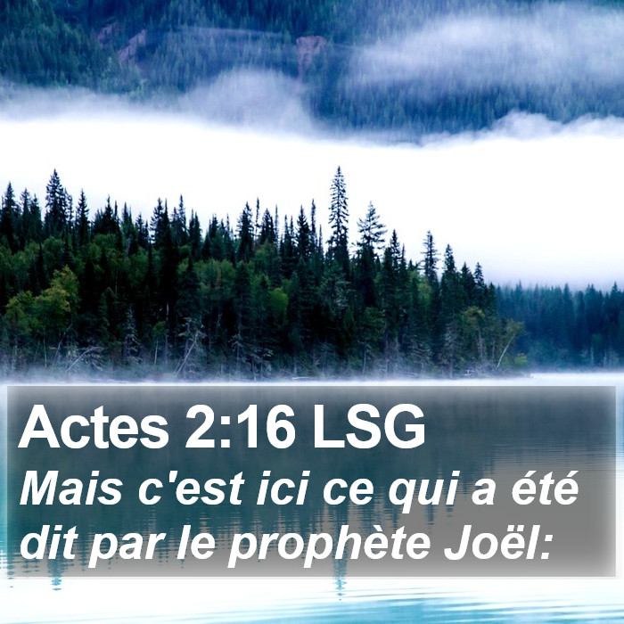 Actes 2:16 LSG Bible Study