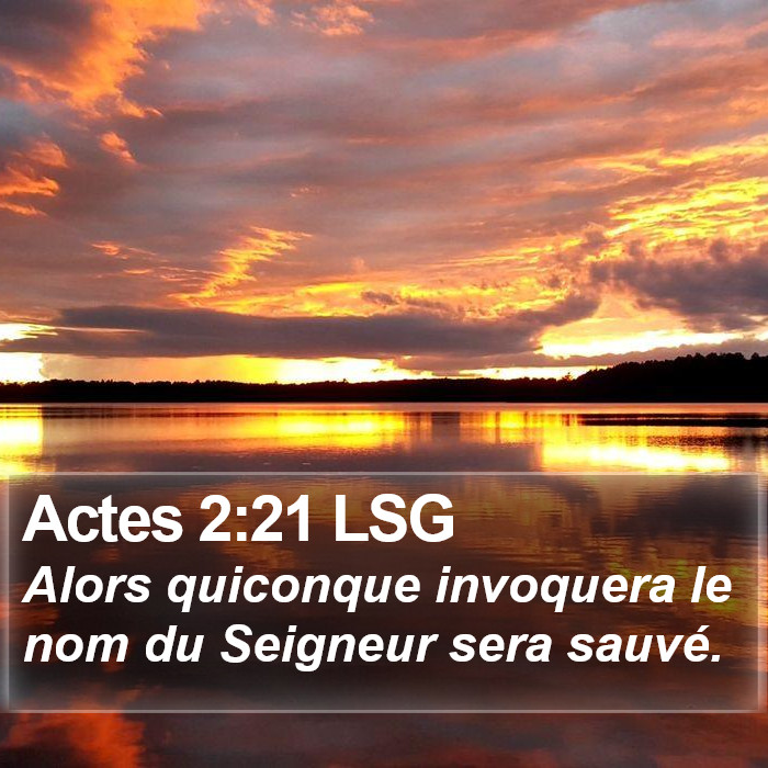 Actes 2:21 LSG Bible Study