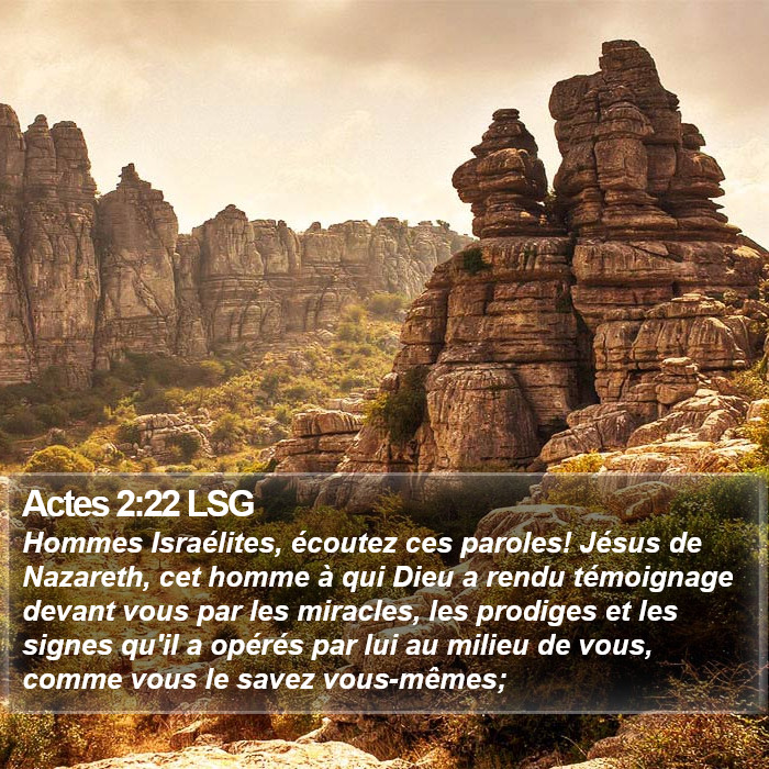 Actes 2:22 LSG Bible Study