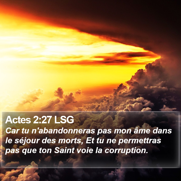 Actes 2:27 LSG Bible Study