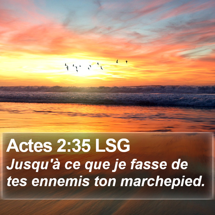 Actes 2:35 LSG Bible Study