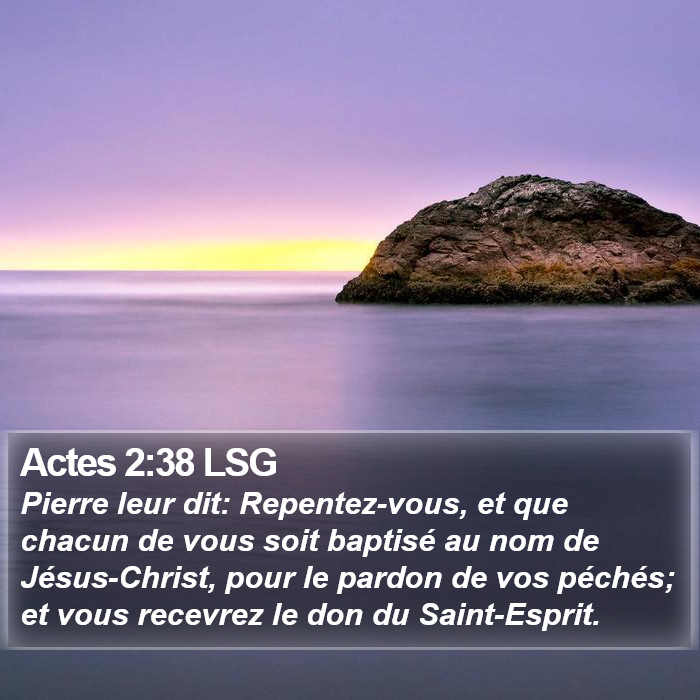 Actes 2:38 LSG Bible Study