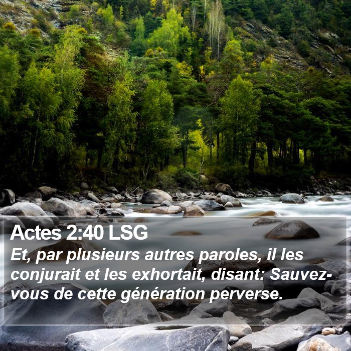 Actes 2:40 LSG Bible Study