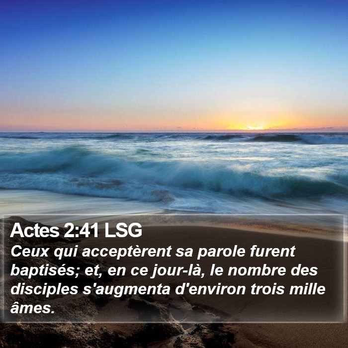 Actes 2:41 LSG Bible Study