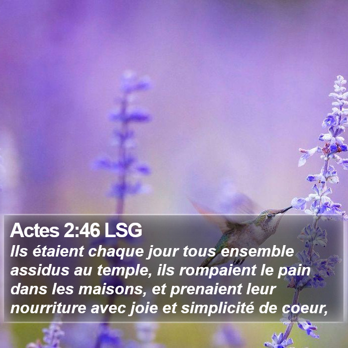 Actes 2:46 LSG Bible Study