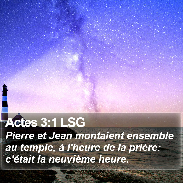 Actes 3:1 LSG Bible Study