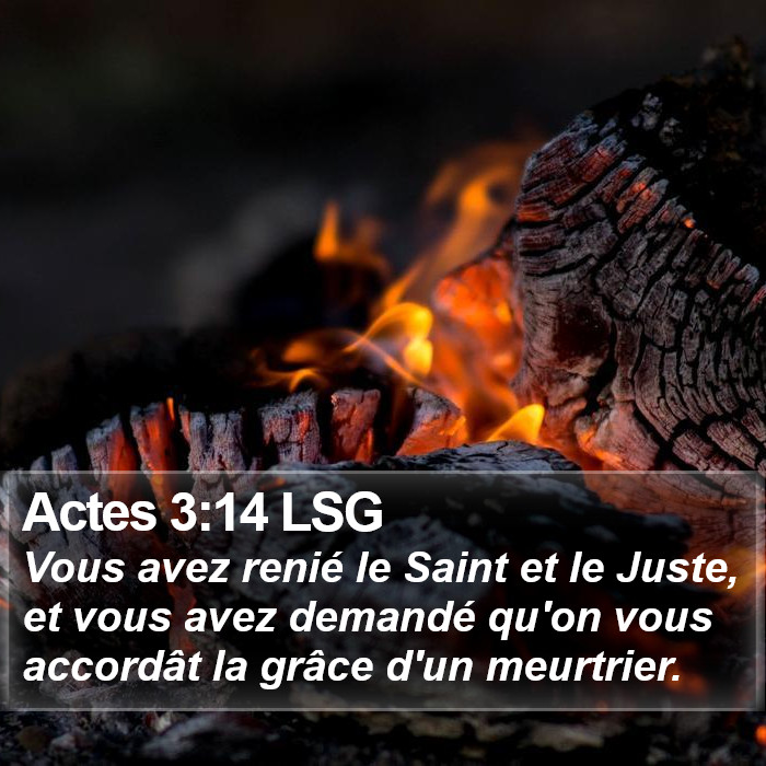 Actes 3:14 LSG Bible Study