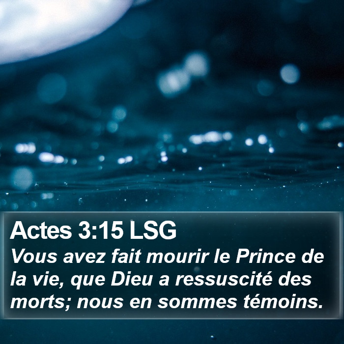 Actes 3:15 LSG Bible Study