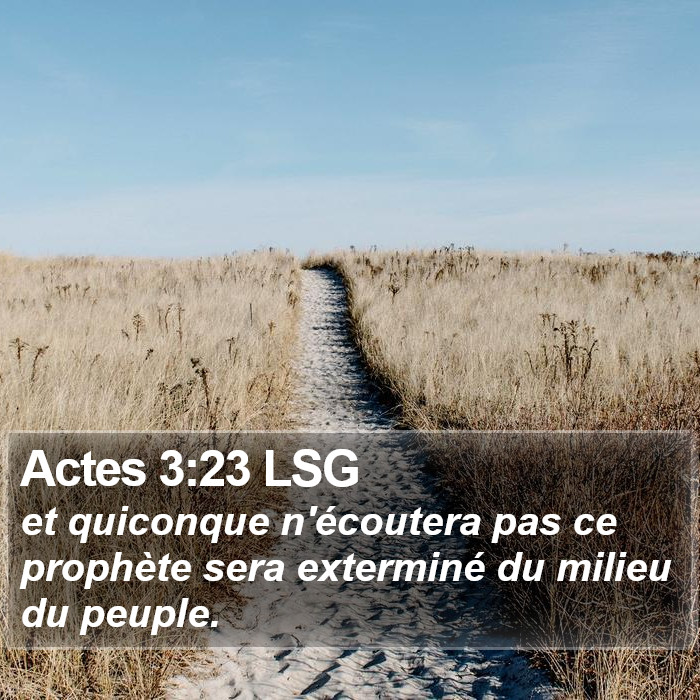 Actes 3:23 LSG Bible Study