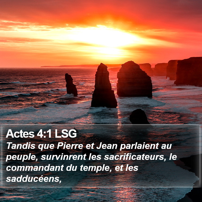 Actes 4:1 LSG Bible Study