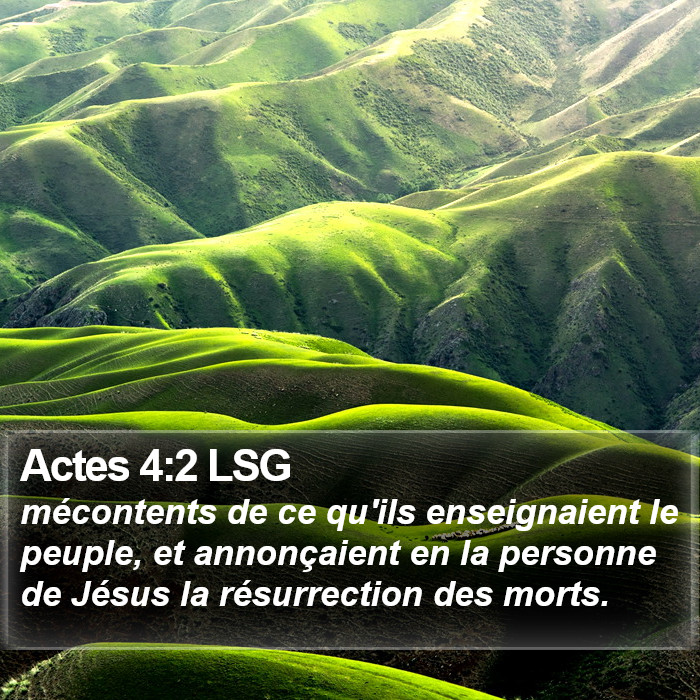 Actes 4:2 LSG Bible Study