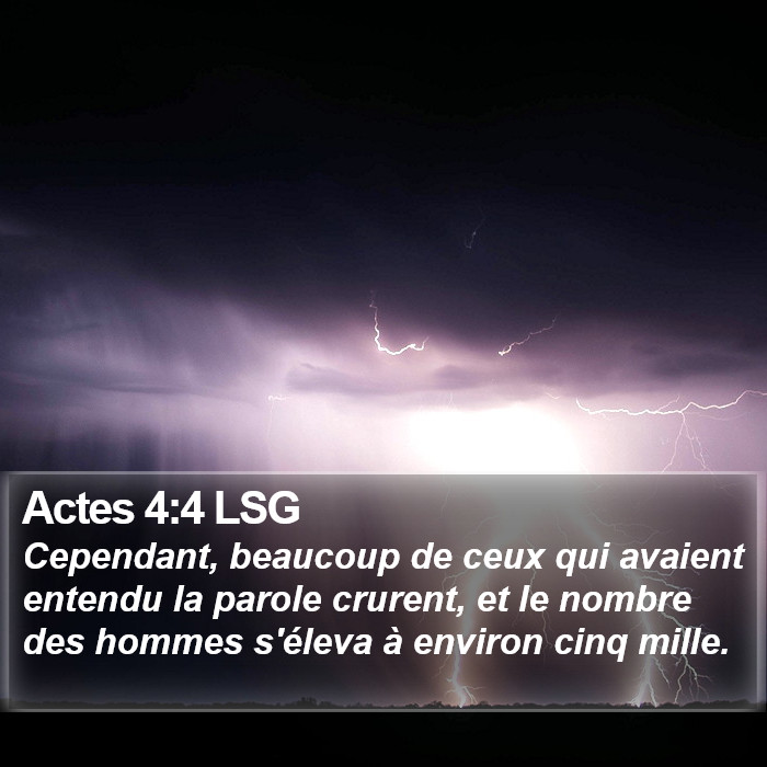 Actes 4:4 LSG Bible Study