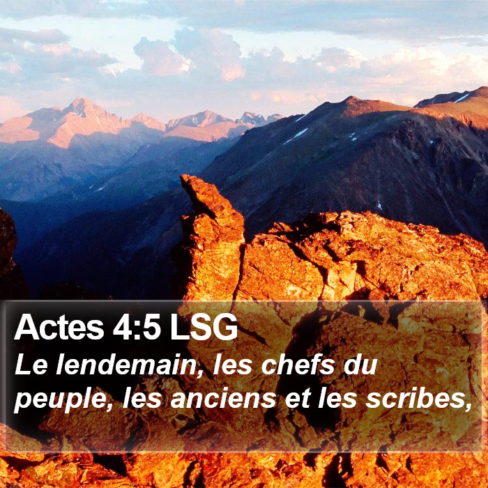 Actes 4:5 LSG Bible Study