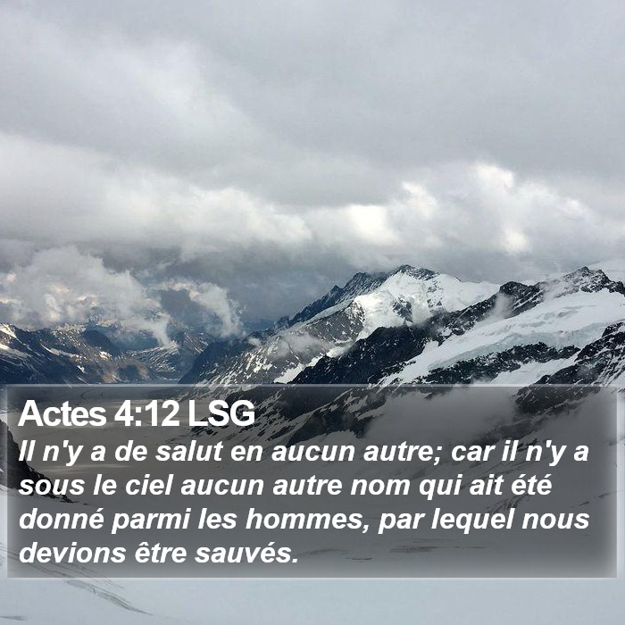 Actes 4:12 LSG Bible Study