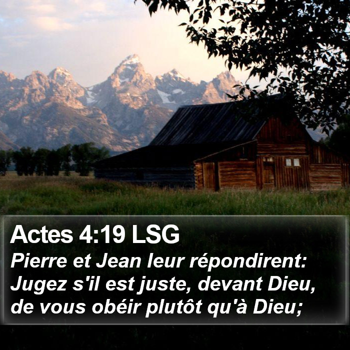 Actes 4:19 LSG Bible Study