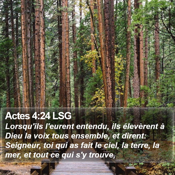 Actes 4:24 LSG Bible Study