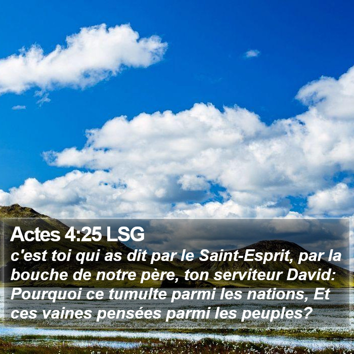 Actes 4:25 LSG Bible Study