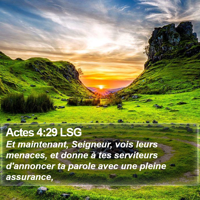 Actes 4:29 LSG Bible Study