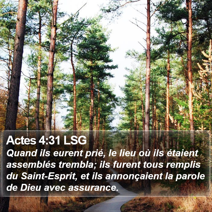 Actes 4:31 LSG Bible Study