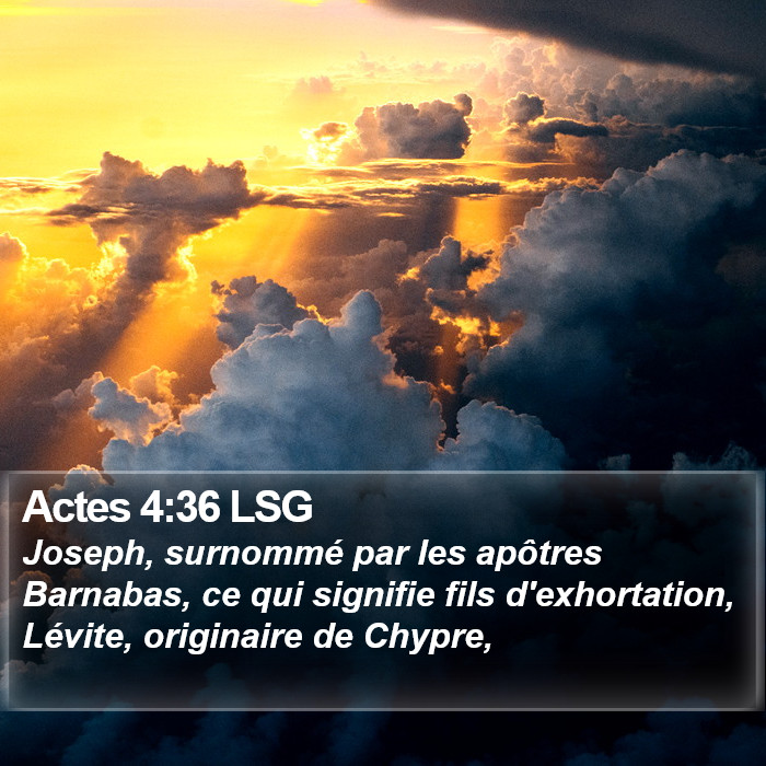 Actes 4:36 LSG Bible Study