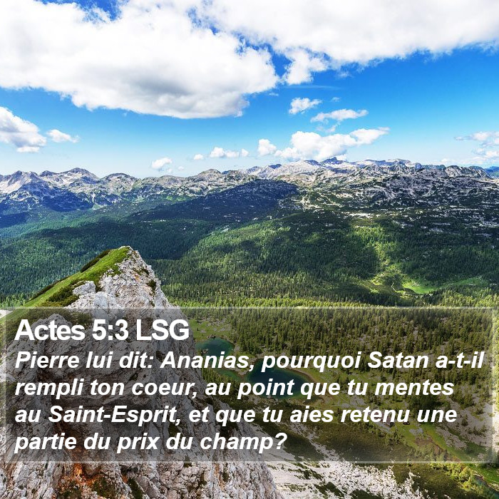 Actes 5:3 LSG Bible Study