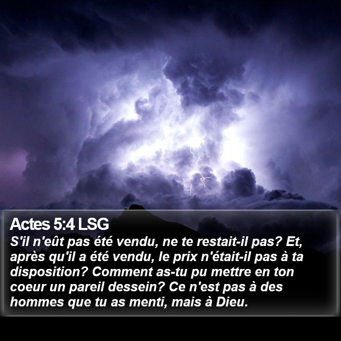 Actes 5:4 LSG Bible Study