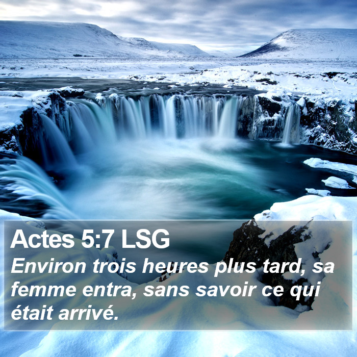 Actes 5:7 LSG Bible Study