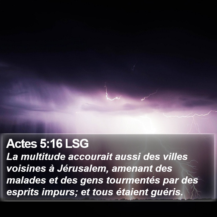 Actes 5:16 LSG Bible Study