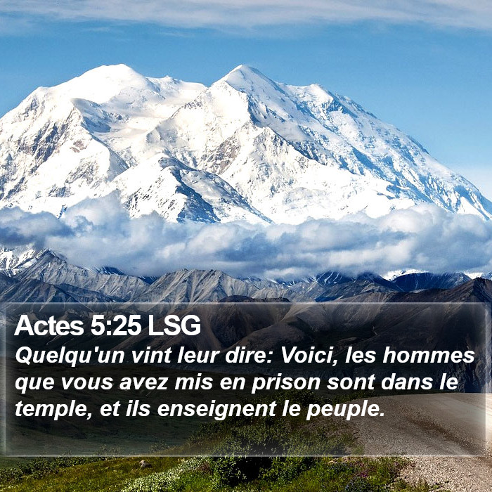 Actes 5:25 LSG Bible Study