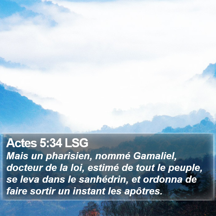 Actes 5:34 LSG Bible Study