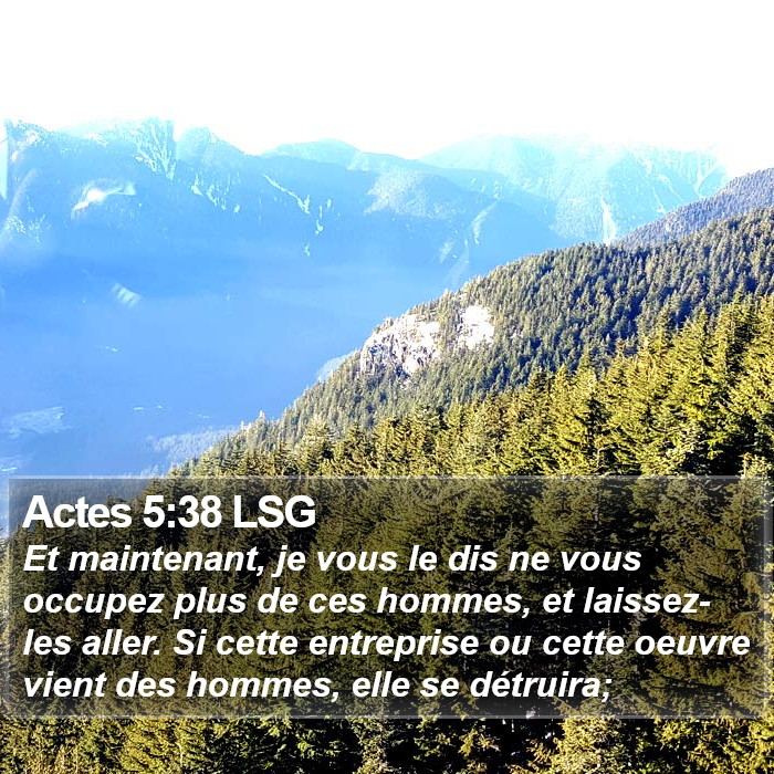 Actes 5:38 LSG Bible Study