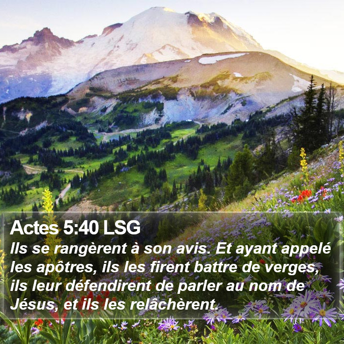 Actes 5:40 LSG Bible Study